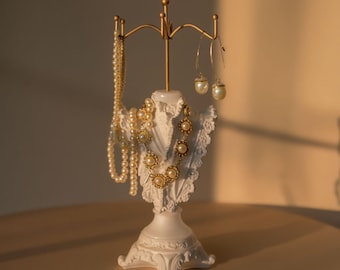 Necklace Bust Display Stand, Retro Necklace Jewelry Organizer, French Style Mannequin