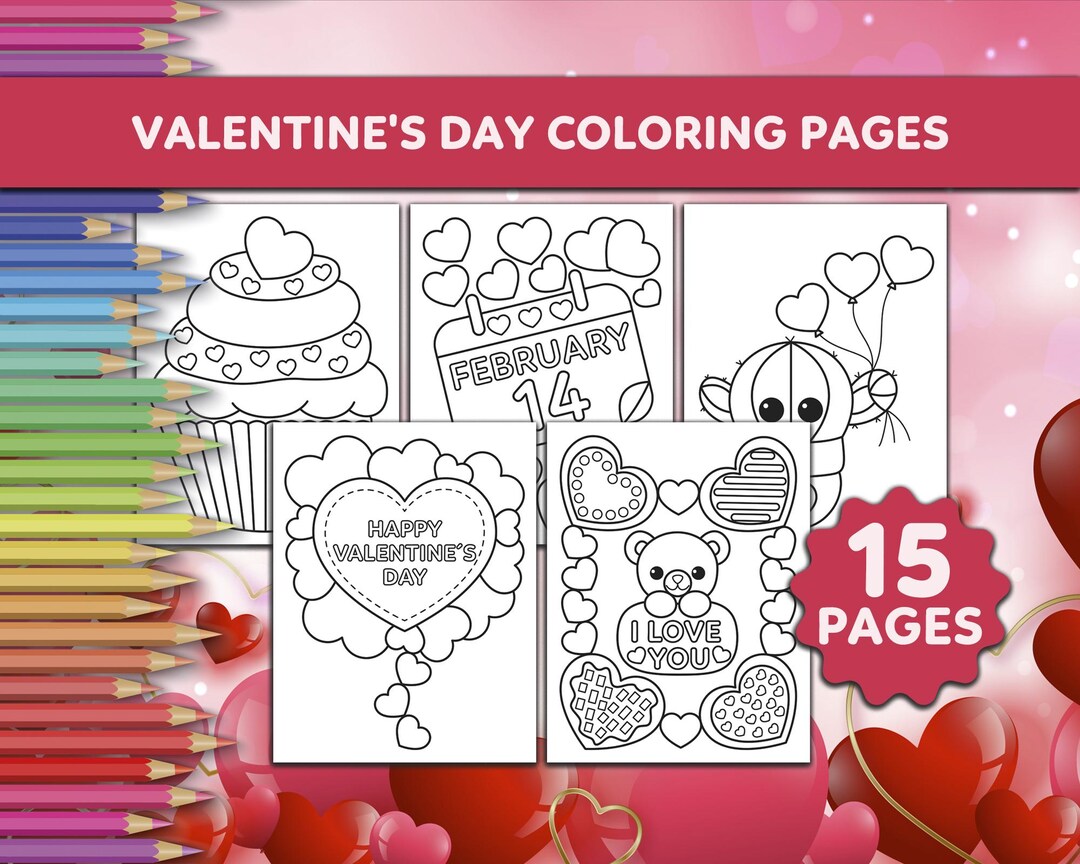 Valentine's Day Coloring Pages for Kids and Adults | Simple and Fun ...