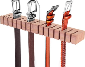 Houndsbay Block Belt Hanger 14 Belt Rack Closet Organizer Cedar