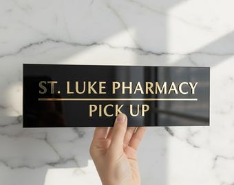 Aangepast 3D acryl logobord voor deur of muur, modern salonbord met afstandhouders, zakelijke bewegwijzering, zakelijke deurplaquette, spakamer, kliniek