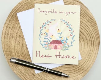 Congrats on Your New Home Card - Hand-Drawn, Floral