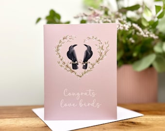 Wedding Card - Congrats Love Birds