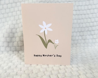 Floral Mother's Day Card – Simple Flower Illustration