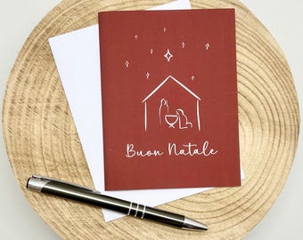 Buon Natale Card - Italian Christmas Nativity