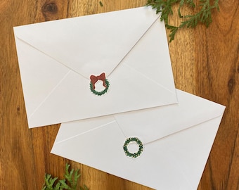 Christmas Wreath Sticker Sheet – Hand-Drawn Mini Stickers