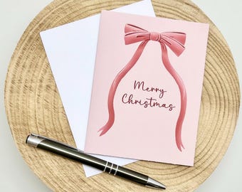 Merry Christmas Card - Big Red Bow