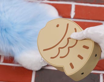 Fish Shaped Furry Portable Fan 3D Printed Fursuit Handheld Fan 3 Speed Wind Custom Color Kawaii Cosplay Gamer Gift Summer Vacation Must Have