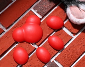 Almohadillas de silicona para patas peludas: almohadillas ultrasuaves para garras de bestia para disfraces, accesorios DIY, regalo navideño, traje de piel con textura realista.