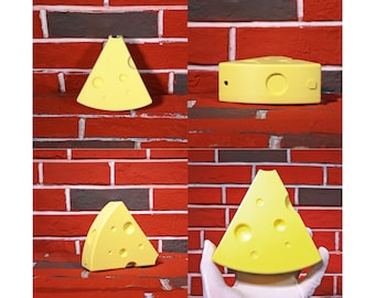 Melted Cheese Breeze Buddy Mini Fan Cute 3D Printed Cheese Wedge Shape Cosplay Furry Fans Gamers Summer Gifts Rechargeable Travel Friendly