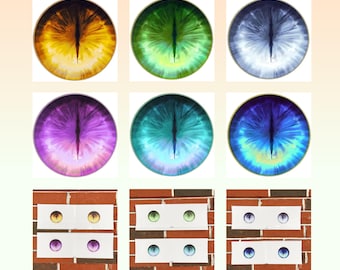 Fursuit Eye Mesh for Costume Heads – Sublimated Waterproof Eyepieces, Clear Vision, Breathable Design, Multiple Sizes for Furry Cosplay Gift