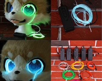 Ultra Thin EL Cold Light Wire American Fursuit DIY Glowing Tracking Eye Cosplay Prop