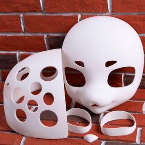 Fursuit Head Base 3D Printed PLA Furry Dog K9 Cat Head with Eyeblanks Nose 2 Sizes 4 Styles Fit Most for DIY Custom Fursona Creation Gift