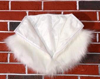 Bufanda de piel sintética para disfraz, babero peludo, personalizable, para cosplay, accesorios de disfraz esponjosos para proyectos de bricolaje de Fursona y Kigurumi.