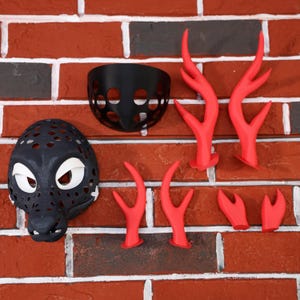 Deer Skull Fursuit Head Base Moving Jaw Furry with Eyeblanks and Horns 3D Printed PLA  Custom Fursona DIY Creation Gift Designed by MaimFace