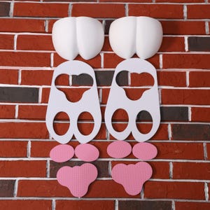 Universal 3D-Printed Furry Paw Kit for Goat Hoof Shoes with Soft Paw Pads Fursuits Customizable Fursona DIY Kit for Cosplay Costume Making