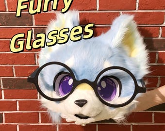 Furry Fursuit Glasses Cosplay Custom-Made Lightweight 3D Printed Durable Costume Forsona DIY Fantasy Role-Play DIY Cosplay Accessory Gift