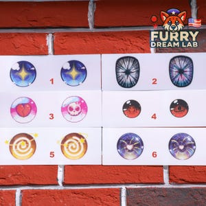 Yeux lenticulaires rabattables pour fursuits à fourrure - Filet non transparent pour les yeux, cadeau d&#39;accessoires pour base de tête, remplacement magnétique facile des yeux