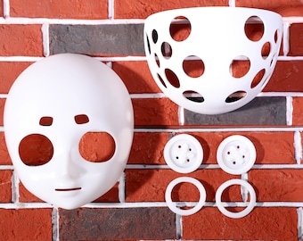 Identity V Survivor Head Base Mask 3D Printed Cosplay Head Shell 9.84 Inch Halloween Fursuit Costume Prop Furry Fursona DIY Game Character