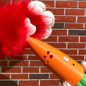 Carrot Fan Furry Fursuit Cooling Fan with Adjustable Neck Strap for Cosplay Outdoor Convention Gift Portable Mini Fan Adjustable Airflow