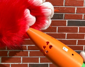Carrot Fan Furry Fursuit Cooling Fan with Adjustable Neck Strap for Cosplay Outdoor Convention Gift Portable Mini Fan Adjustable Airflow
