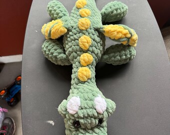 Large Crochet Dragon Plush: Handmade Soft Dragon
