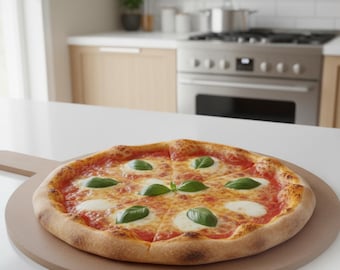 Wooden Pizza Serving Board | Round Modern Kitchen Tray