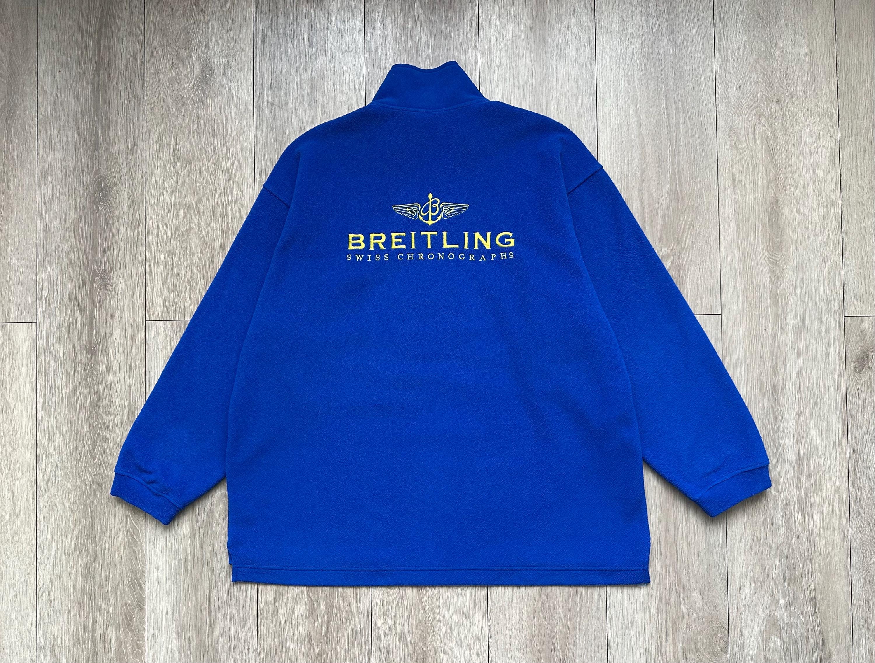 Vintage Breitling Orbiter 3 Fleece Pullover, Rare Y2K Breitling Watch Merchandise Sweatshirt, Luxury Aviation Fleece size XXL