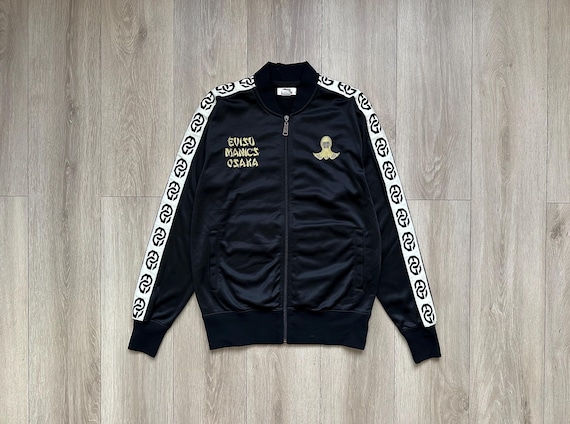 vintage zip jacket Evisu Maniacs Osaka gold logo size… - Gem