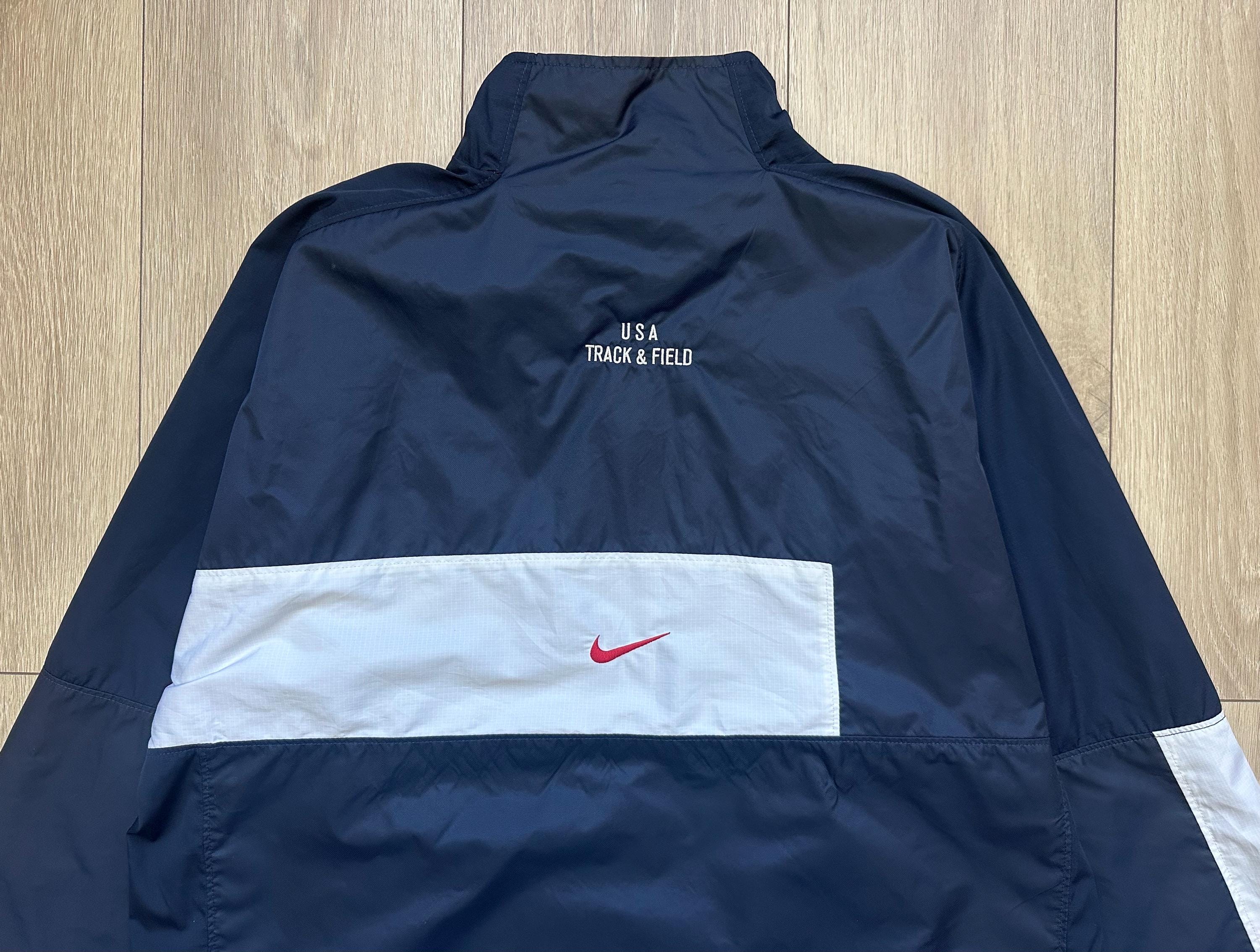 Vintage Nylon Jacket Nike USA Track & Field - Etsy