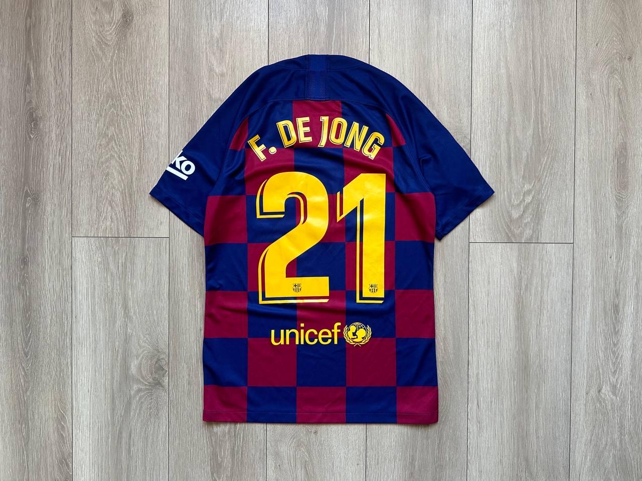 Nike Barcelona 2019-2020 Home Shirt – F. De Jong #21 – Size S - Etsy