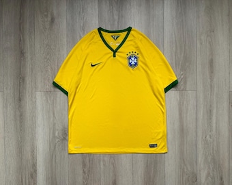 Brazil 2014 2015 home shirt Brasil football soccer jersey Nike size XL