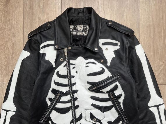 Poizen Industries Genuine 90s Leather Biker Jacket Axl Rose, Size