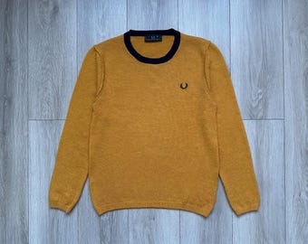 Jersey vintage Fred Perry talla M, fabricado en Italia por Beta SpA, jersey retro poco común.