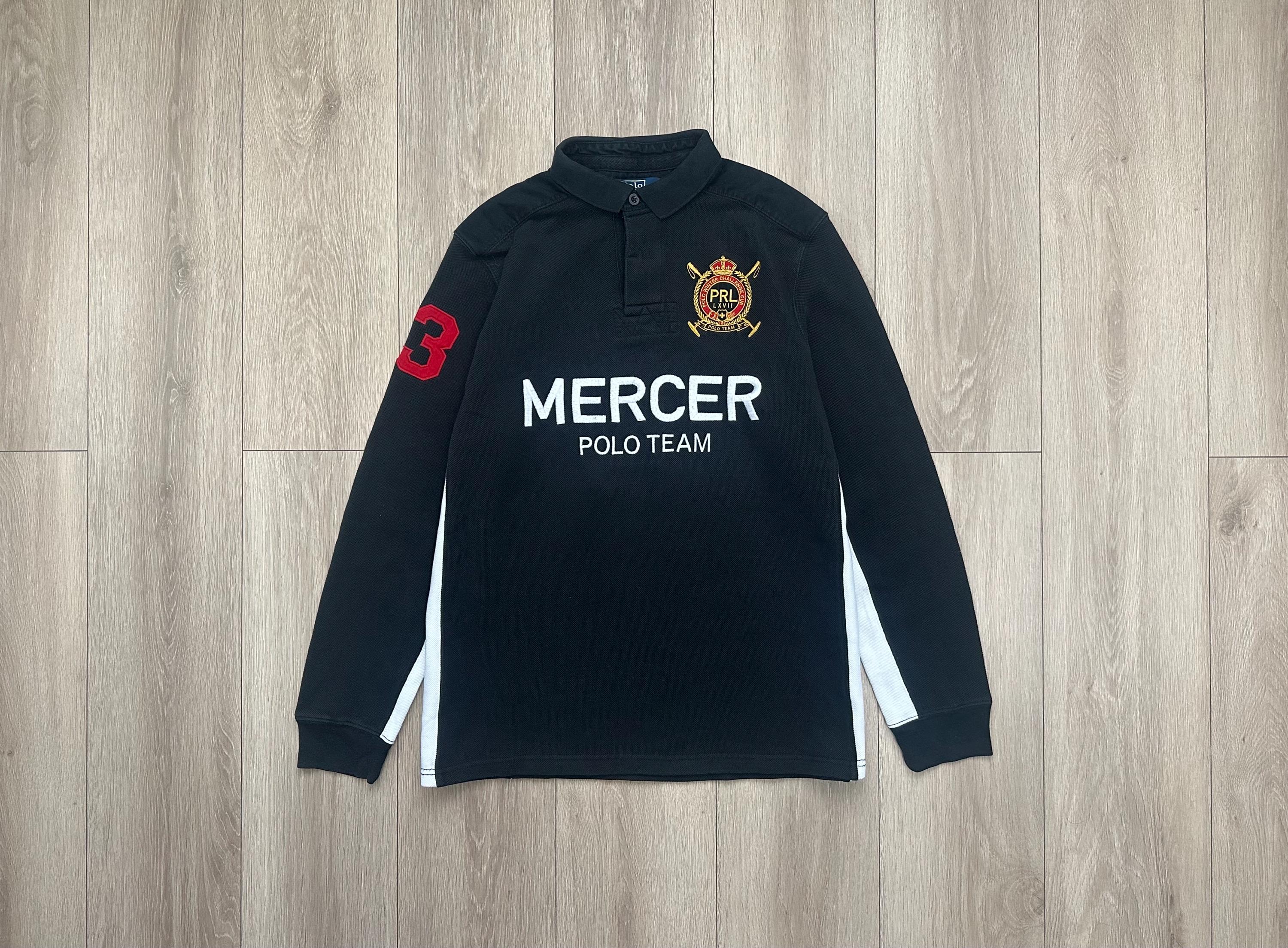 Vintage Polo Ralph Lauren, Black White Mercer Team Polo, Size L - Etsy