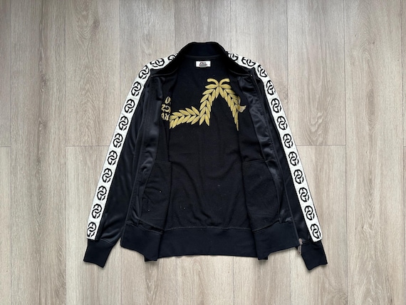 vintage zip jacket Evisu Maniacs Osaka gold logo size… - Gem