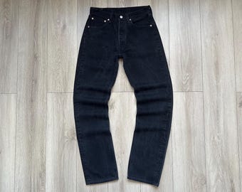 Vintage 90s Levi's 501 Black Denim Jeans Made in USA size W31 L34