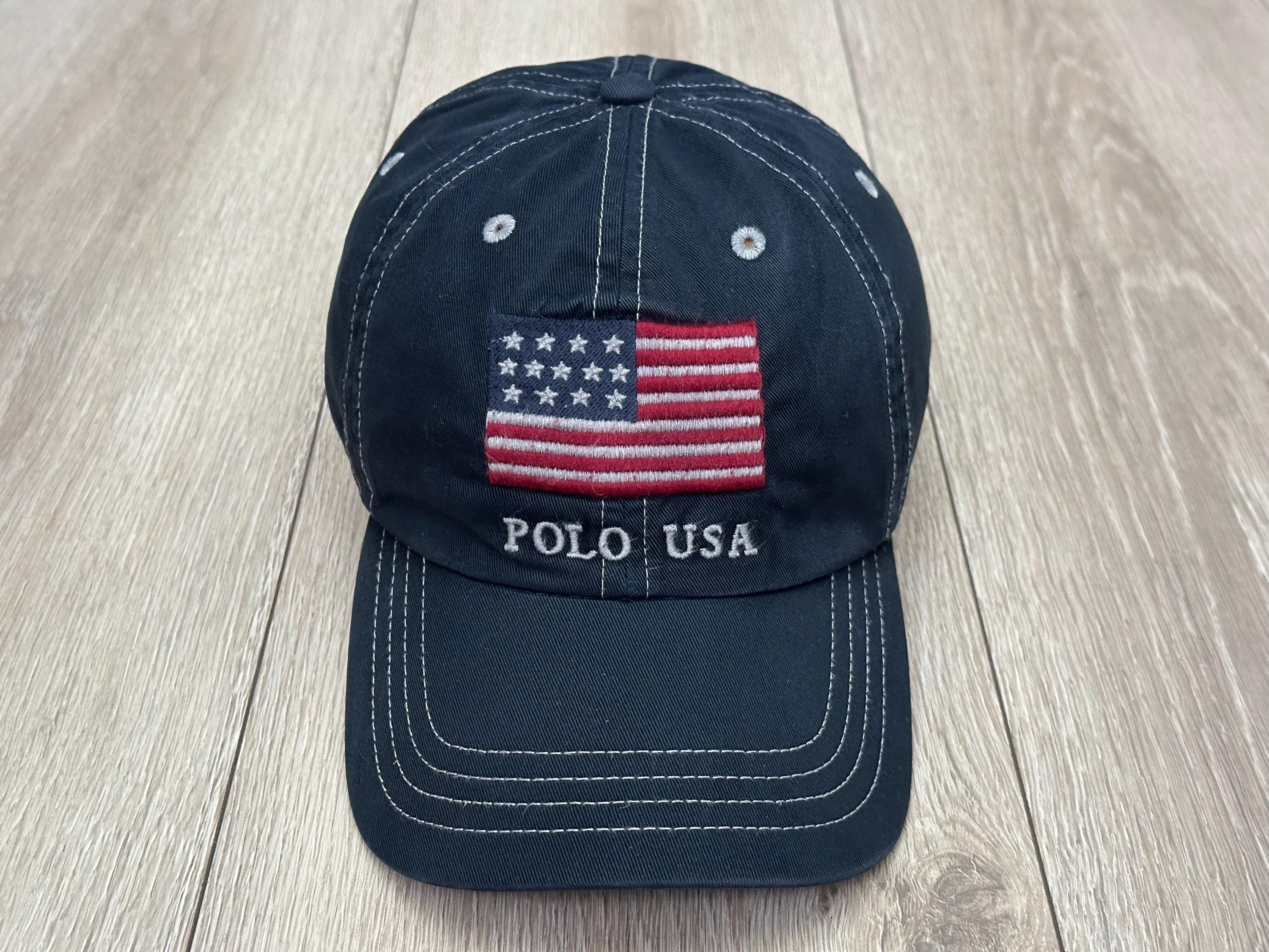 Vintage Polo Ralph Lauren Cap USA American Flag Logo - Etsy