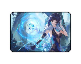 Tappetino per mouse Yelan Genshin Impact - Design elegante, superficie liscia, base antiscivolo