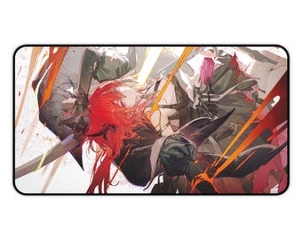 Tappetino per mouse Laevatain Arknights: Endfield - Design anime infuocato, superficie liscia, base antiscivolo