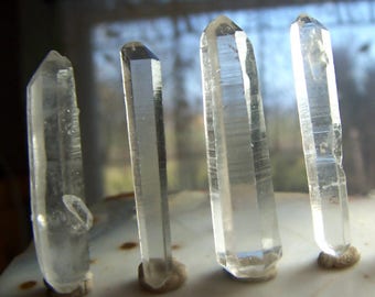 Tibetan Double Terminated Quartz crystal - clear crystal raw natural - Tibet - white point - wire wrap 1.5 to 2 inch - coyoterainbow - LX44