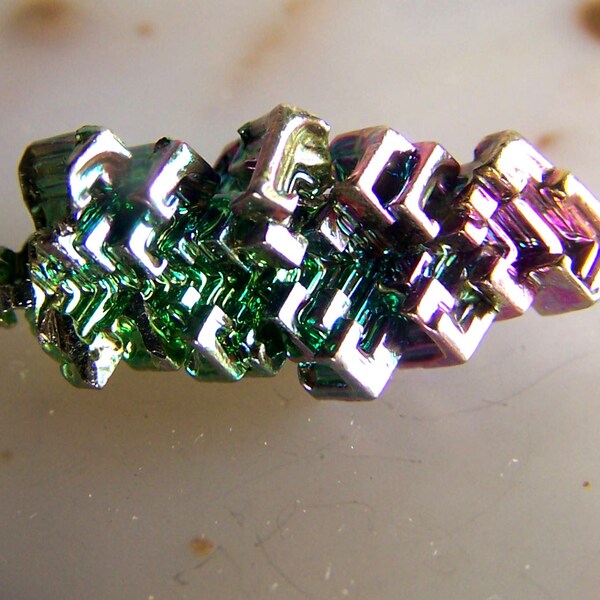 Bismuth specimen - mineral - crystal - wire wrap stone - display - mounting - rock collection - large  crystal healing - rainbow metallic