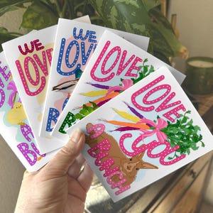 Dankbarkeits-Grußkarten-Set | Liebe Dich | Mama | Freund | Frauen | Mädchen | Oma | Handgeschrieben | Künstler illustrierte Note Card Variety Pack