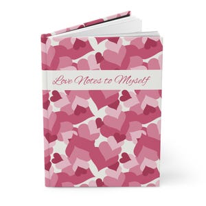 Diario personal / Notas de amor para mí / Cuaderno portátil de tapa dura / Páginas rayadas fáciles de desgarrar / Diario / Corazones desordenados / Regalo para mamá