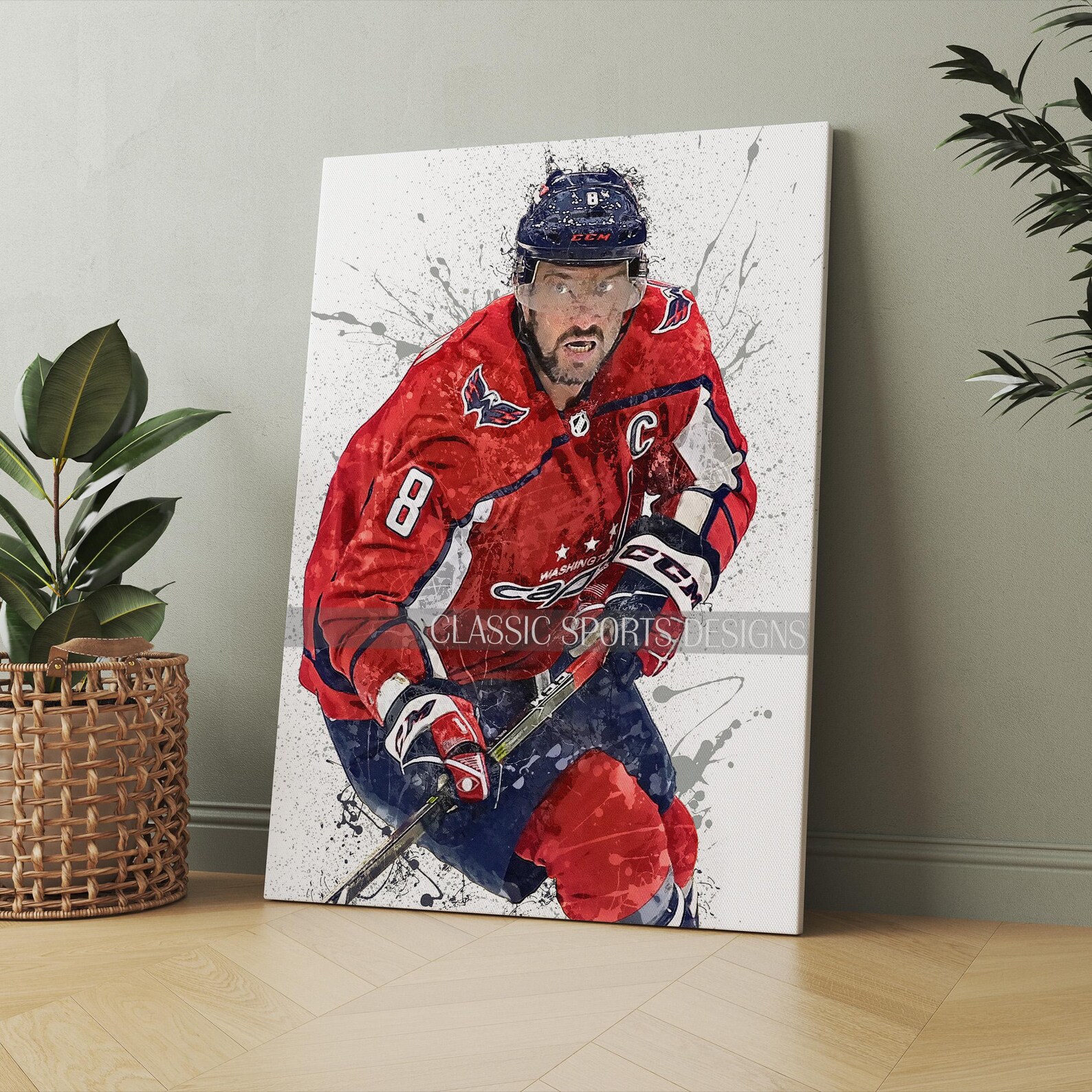 Alex Ovechkin Poster, Washington Capitals, Canvas Wrap, Wall Art Print — free download