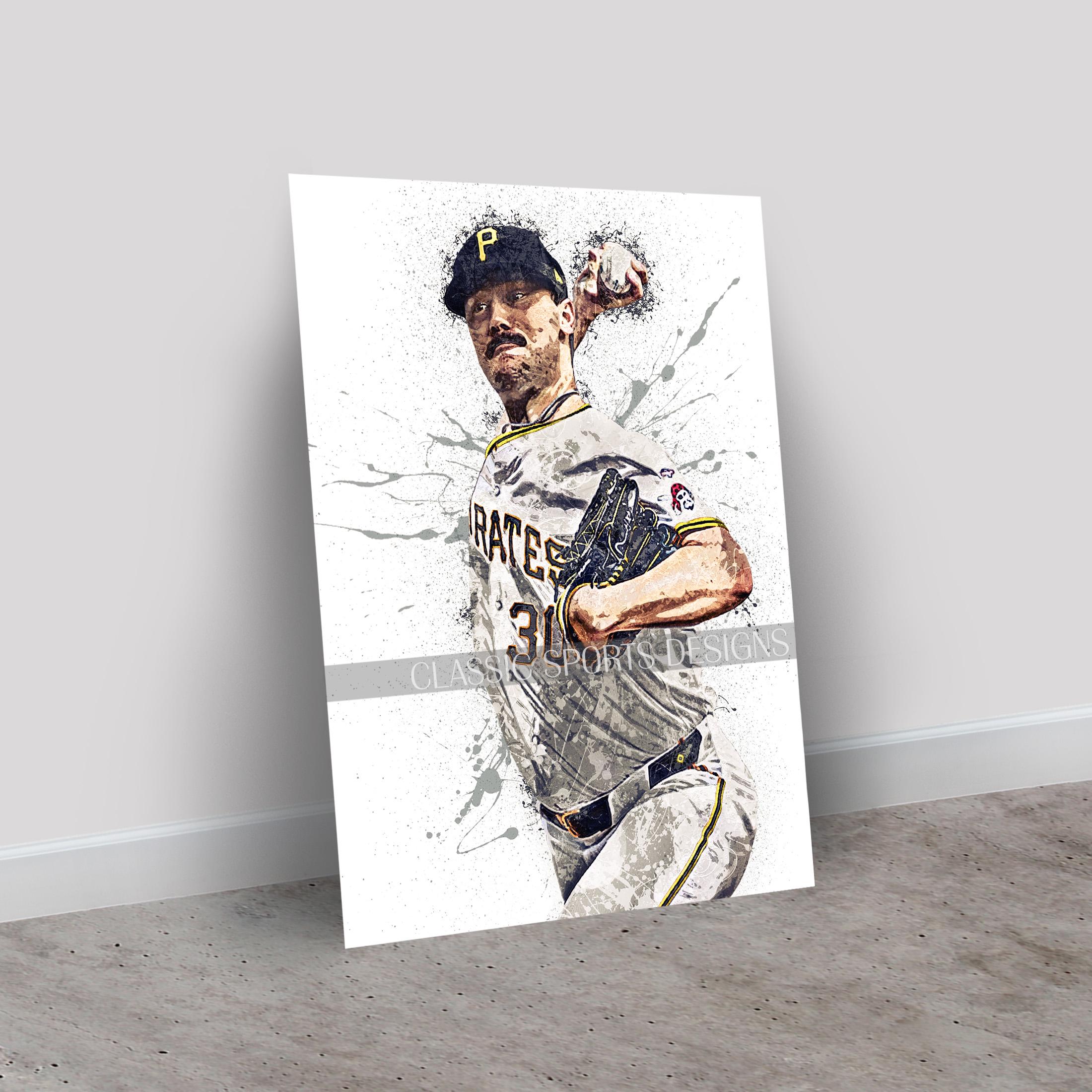 Discover Paul Skenes Poster, Pittsburgh Pirates, Wall Art Print, Kids Decor, Man Cave Gift, Sports Art