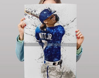 Bobby Witt Jr Poster, Kansas City Royals, Canvas Wrap, Wall