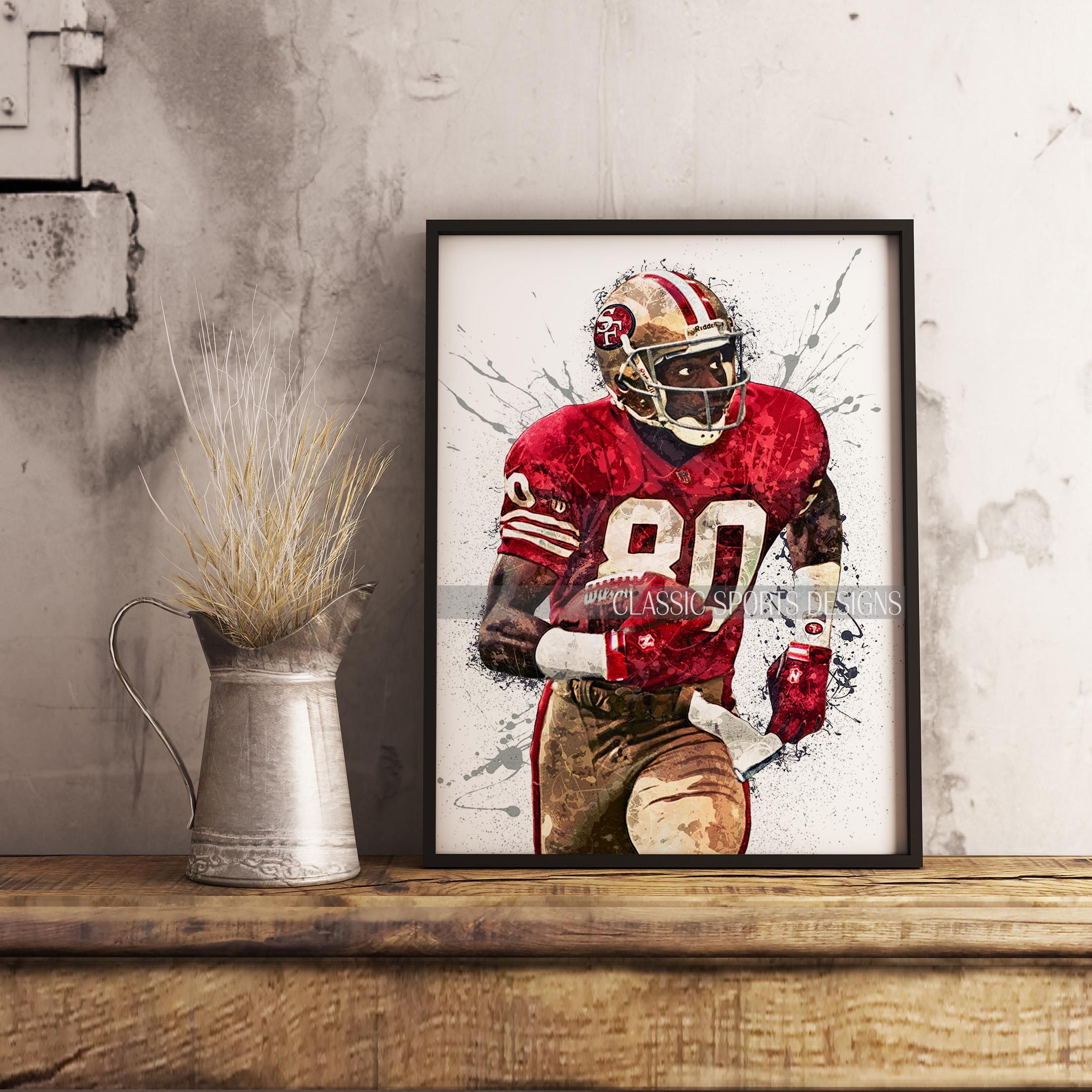 Poster/toile Jerry Rice – San Francisco 49ers – Art Mural Football Américain