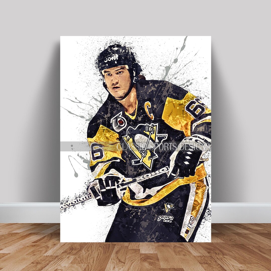 Mario Lemieux Poster, Pittsburgh Penguins, Canvas Wrap, Wall Art Print ...