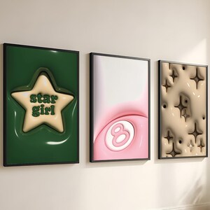 Set of 3 HypeBeast Print, HypeBeast Room Decor, College Apartment, 8 Ball Print, HypeBeast Wall Art, Y2k Apartment Decor, Digital Prints