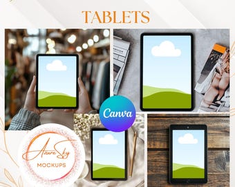 15x Ebook Mockup Bundle for Tablets | Editable Canva Templates for Digital Creators